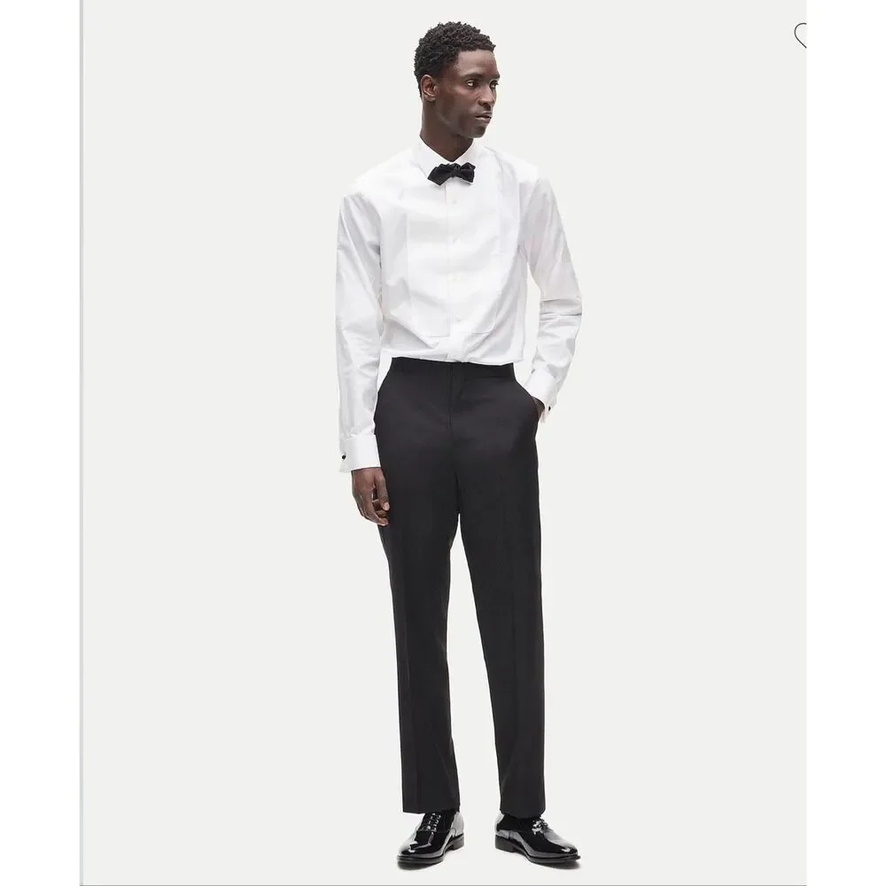 J. Crew Crosby Classic-fit tuxedo pant in Italian wool Black NWT 33/32